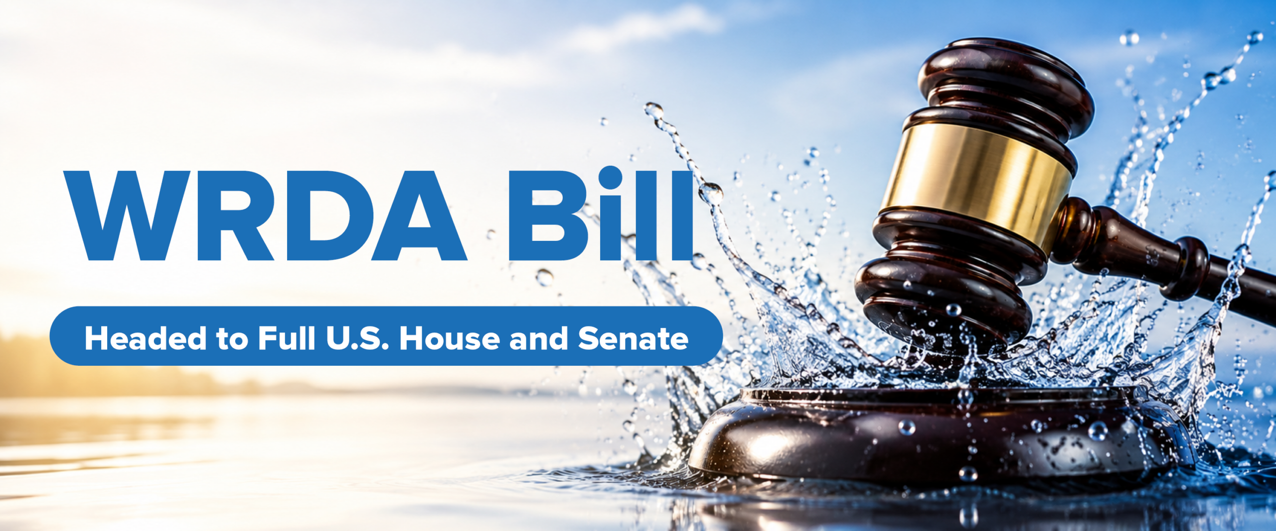 WRDA Bill headed to full House Senate gavel splashing water